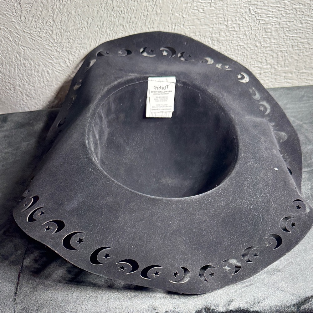 Witchy Black Hat with Celestial Cutouts - Picture 2 of 3